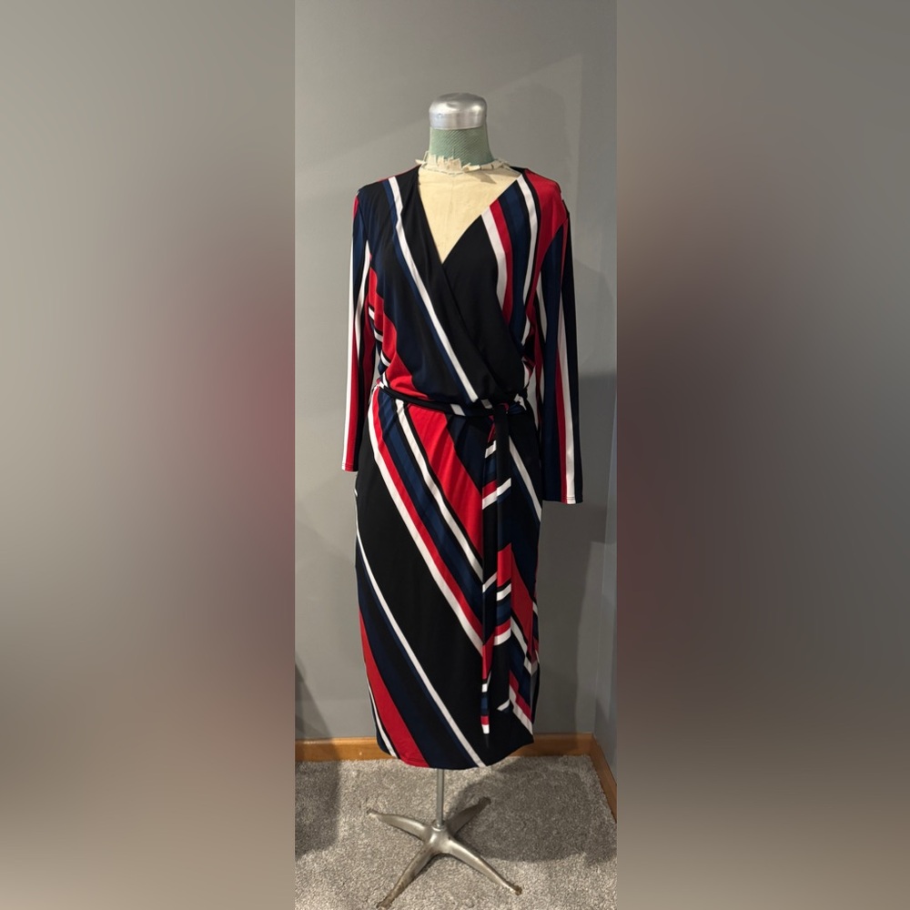 INC faux wrap dress